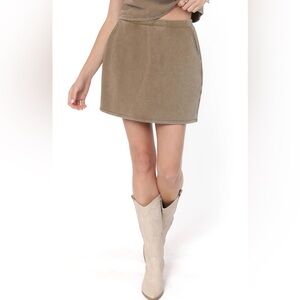 Little Games Washed Terry Mini Skirt